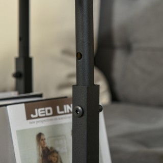 Τραπεζάκι σαλονιού HOMCOM Industrial Style σε σχήμα C, Κομοδίνο με ...