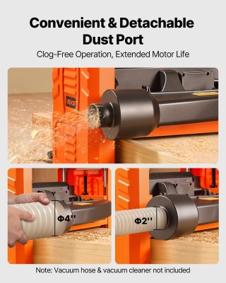 VEVOR Διταχυτή Πλανιστική Μηχανή Ξύλου, Εύρος 330 mm, Ισχύς 2000W T...