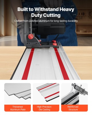 VEVOR Οδηγός Σιδηροτροχιάς με Εύρος Κοπής 2794 mm Σύνδεση για Makit...