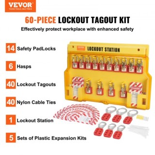 Σετ Ασφαλείας VEVOR Lockout Tagout, 60 Τεμ.  AQSJTZ60JDGB62SHMV0