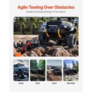 VEVOR Τροχαλία Ανάκτησης 14,5 Τόνων με Ικανότητα 32,000 λίβρες για ...