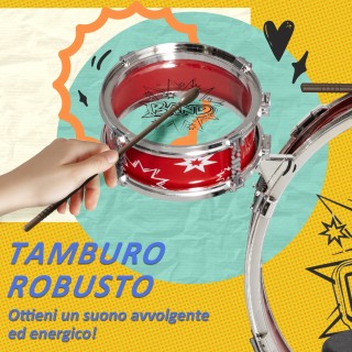 AIYAPLAY Σετ Τύμπανα για Παιδιά 3-6 Ετών με 7 Κομμάτια, Σκαμπό και... AIYAPLAY Σετ Τύμπανα για Παιδιά 3-6 Ετών με 7 Κομμάτια, Σκαμπό και...