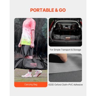 VEVOR Φορηστός Στόχος Ποδοσφαίρου 12x6 ft για Παιδιά με Δίχτυ και Τ...