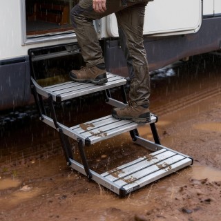 VEVOR Αναδιπλούμενα Χειροκίνητα Σκαλοπάτια RV 3 Βημάτων από Αλουμίν...