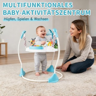 Costway Λίκνο & Κούνια Μωρουδιακή με 6 Διαδραστικά Παιχνίδια, Φώτα ...