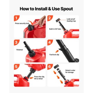 VEVOR Κόκκινο Κινητό Δοχείο Καυσίμου 9.5L με Ακροφύσιο & Διαφανή Δε... VEVOR Κόκκινο Κινητό Δοχείο Καυσίμου 9.5L με Ακροφύσιο & Διαφανή Δε...