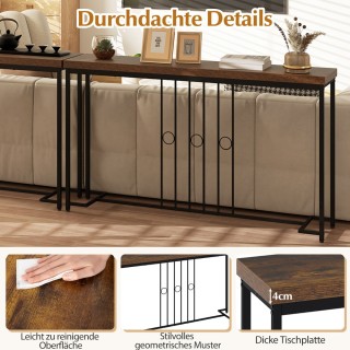 Costway Τραπέζι Κονσόλα Βιομηχανικού Σχεδιασμού 140 cm με Λεπτή Είσ...