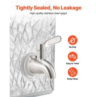 VEVOR Γυάλινος Διανεμητής Ποτών 10L με Βάση για Πάρτι YLFPQPTBLFPQP... VEVOR Γυάλινος Διανεμητής Ποτών 10L με Βάση για Πάρτι YLFPQPTBLFPQP...