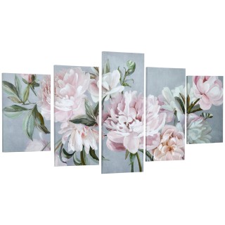 HOMCOM Canvas Prints Flowers, Ξύλο πεύκου για το σπίτι και το γραφε...