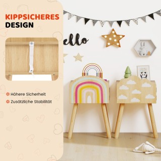 Costway  Σετ από 2 Παιδικά Κομοδίνα  34x30x54 εκ HY10262NA