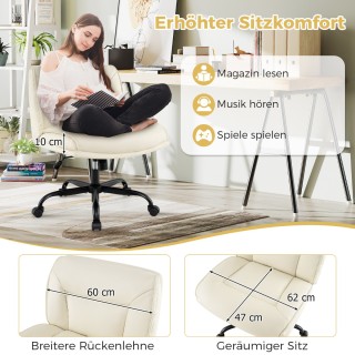 Costway Καρέκλα Γραφείου Λευκή, με Ρυθμιζόμενο Ύψος CB10816WH Costway Καρέκλα Γραφείου Λευκή, με Ρυθμιζόμενο Ύψος CB10816WH