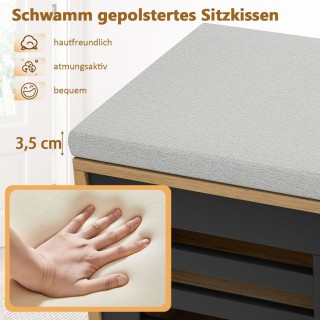 Costway  Διπλή Παπουτσοθήκη με Μαξιλάρι Καθίσματος και Ρυθμιζόμενα ...