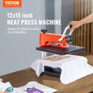 Μηχανή Θερμομεταφοράς VEVOR 12x15in 8σε1 για Μπλουζάκια, Πιάτα, Κού...