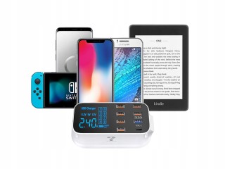 Verk Group Επιτραπέζιος Φορτιστής 8 Θυρών USB QC 3.0 & Type C με Οθ...