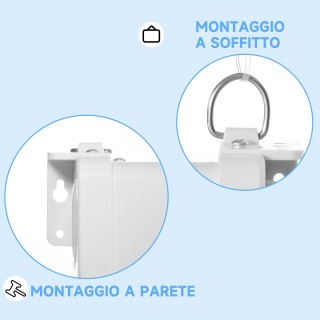 HOMCOM Οθόνη Προβολέα Telo Proiettore 80 16:9 με Ρυθμιζόμενο Σχοινί...