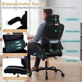 Costway Εργονομική Καρέκλα Γραφείου με Οσφυϊκή Υποστήριξη και Ρυθμι... Costway Εργονομική Καρέκλα Γραφείου με Οσφυϊκή Υποστήριξη και Ρυθμι...