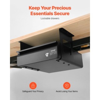 VEVOR Κλειδωμένο Συρτάρι Γραφείου 33 εκ. Οργανωτής Συρόμενο για το ...