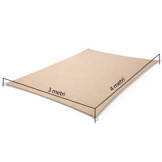 BAKAJI Ορθογώνια Τέντα Σκίασης Κήπου 3 x 4 Μέτρα σε Εκρού Χρώμα 020...