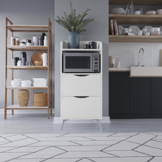 Shally Dogan Πολυλειτουργικό Ντουλάπι με 2 Συρτάρια και 1 Ράφι, Λευ...