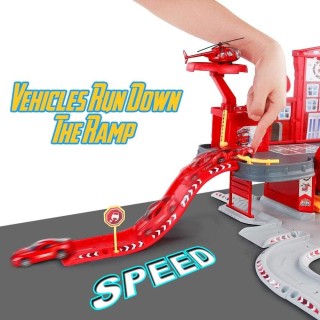 BAKAJI Γκαράζ Σταθμός Πυροσβεστικής Φώτα Ήχοι + Οχήματα Ελικόπτερο... BAKAJI Γκαράζ Σταθμός Πυροσβεστικής Φώτα Ήχοι + Οχήματα Ελικόπτερο...