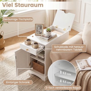 Costway Λευκό Ξύλινο Κομοδίνο με Ενσωματωμένο Σταθμό Φόρτισης και Ρ... Costway Λευκό Ξύλινο Κομοδίνο με Ενσωματωμένο Σταθμό Φόρτισης και Ρ...