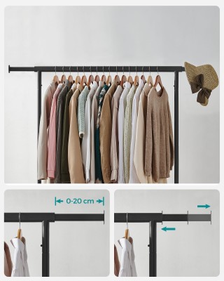 Μεταλλική Τροχήλατη Κρεμάστρα Ρούχων Βαρέως Τύπου 110–150 x 45 x 16... Μεταλλική Τροχήλατη Κρεμάστρα Ρούχων Βαρέως Τύπου 110–150 x 45 x 16...