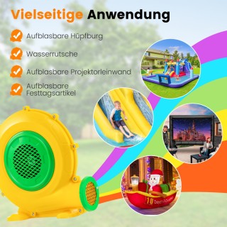 Costway 680W Φυσητήρας Φουσκωτού με Λαβή & Πασσάλους Αέρας Ανεμιστή...