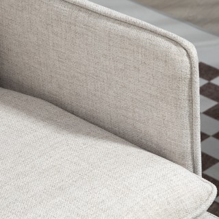 HOMCOM Διθέσιος Καναπές Λινής Υφής με Ατσάλινα Πόδια και Μαξιλάρια,... HOMCOM Διθέσιος Καναπές Λινής Υφής με Ατσάλινα Πόδια και Μαξιλάρια,...