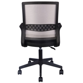 Καρέκλα Γραφείου Μαύρο και Γκρι με Περιστρεφόμενους Τροχούς Εργονομ...