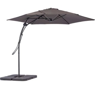 BAKAJI  Κεντρική Ομπρέλα Κήπου Ανθρακί 3x3 μ. Βάση σε Σχήμα Σταυρού...