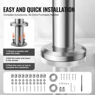 VEVOR Κουπαστές 59in για Εξωτερικά Σκαλοπάτια με 5 Σταυρούς για Βε... VEVOR Κουπαστές 59in για Εξωτερικά Σκαλοπάτια με 5 Σταυρούς για Βε...