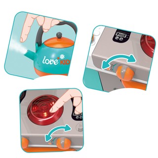 BAKAJI  Παιδική Κουζίνα Παιχνίδι με Φώτα, Ήχους και Λειτουργικό Βρα...