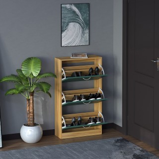 BAKAJI Ντουλάπα παπουτσιών 3 φύλλων με ράφια διπλού βάθους και πρά... BAKAJI Ντουλάπα παπουτσιών 3 φύλλων με ράφια διπλού βάθους και πρά...