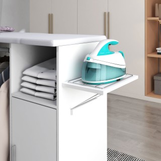 Κινητή σιδερώστρα HOMCOM με ράφι, 3 κυβικά ράφια και οδηγό, 107x42,...