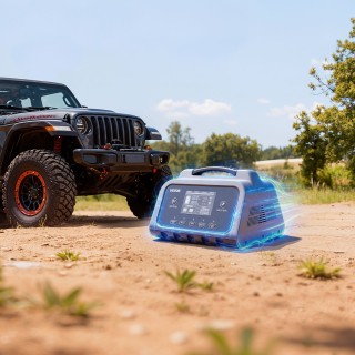 VEVOR Έξυπνος Φορτιστής Μπαταρίας, 25A, 6V/12V/24V, Συμβατός με Λιθ...