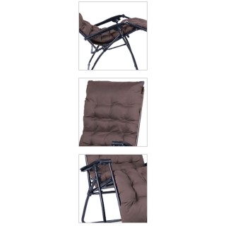 BAKAJI Καρέκλα Πολυθρόνα Κήπου Με Μαξιλάρι Βαρύτητας Μηδέν Πτυσσόμ... BAKAJI Καρέκλα Πολυθρόνα Κήπου Με Μαξιλάρι Βαρύτητας Μηδέν Πτυσσόμ...