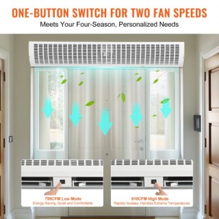 Αεροκουρτίνα VEVOR 1.5m Επαγγελματική Εσωτερική 2 Ταχύτητες 3566m³/...