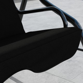 Outsunny Τριθέσιο Κούνια με Ρυθμιζόμενο Σκιάδιο και Μαξιλάρια, Ατσά...