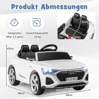 Costway  Παιδικό Ηλεκτρικό Αυτοκίνητο Audi SQ8 12V με Τηλεχειριστήρ...