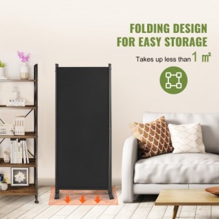 VEVOR Διαχωριστικό Δωματίου 3 Πάνελ Πτυσσόμενο Υφασμάτινο Μαύρο για...