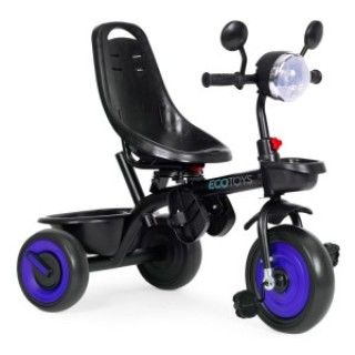 ECOTOYS Παιδικό τρίκυκλο καρότσι 3 σε 1 με περιστρεφόμενο κάθισμα κ...
