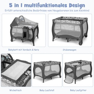 Costway Πολυλειτουργικό Κέντρο Φροντίδας Μωρού 5-σε-1 BE10044DE-GR Costway Πολυλειτουργικό Κέντρο Φροντίδας Μωρού 5-σε-1 BE10044DE-GR