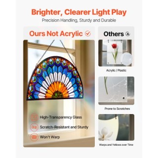 VEVOR Τζάμι Βιτρώ Τύπου Tiffany με Αλυσίδα 36 x 18 Ίντσες BYXCSBLBB...