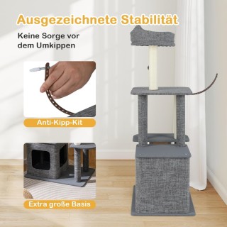 Costway Μικρός Γατόδεντρο με Σπηλιά και Κολώνες και Ράμπα και Μπάλα...