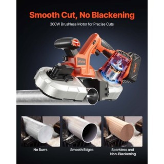 VEVOR 20V Κορδελοπρίονο Μπαταρίας Μεταβλητής Ταχύτητας 2.56 Βάθος Κ...