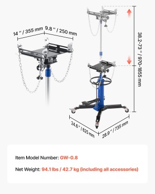 VEVOR Υδραυλικός Γρύλος Μετάδοσης, Χωρητικότητα Ανύψωσης 0.75 Τόνου...