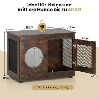 Costway  Κλουβί Κατοικιδίου για Μικρούς έως Μεσαίους Σκύλους & Γάτε...