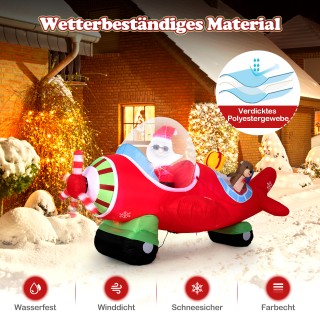 Costway 220 εκ. Φουσκωτός Άγιος Βασίλης σε Αεροπλάνο με Κουτί Δώρου... Costway 220 εκ. Φουσκωτός Άγιος Βασίλης σε Αεροπλάνο με Κουτί Δώρου...