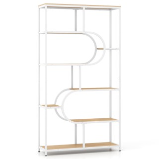 Costway Πενταώροφη Βιβλιοθήκη με Ανοιχτά Ράφια, Φυσικό & Λευκό Σχέδ... Costway Πενταώροφη Βιβλιοθήκη με Ανοιχτά Ράφια, Φυσικό & Λευκό Σχέδ...