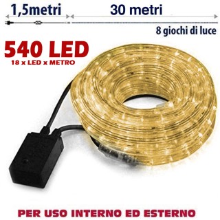 BAKAJI Λαμπερός Σωλήνας 30 Μέτρα LED Θερμό Λευκό 540 Φώτα για Εσωτε... BAKAJI Λαμπερός Σωλήνας 30 Μέτρα LED Θερμό Λευκό 540 Φώτα για Εσωτε...